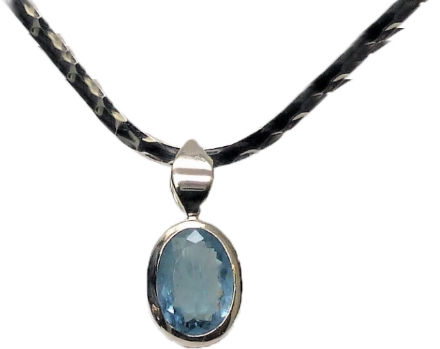 Kette-Aquamarin-Silber
